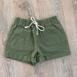 Olive Green Women's Cargo Shorts